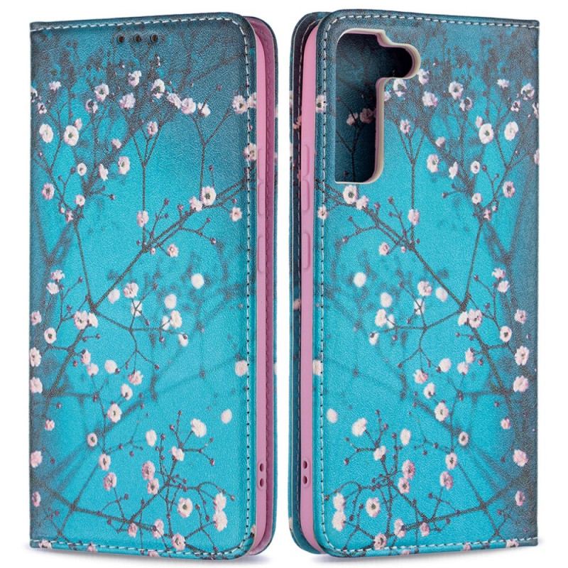 Flip Cover Samsung Galaxy S22 Plus 5G Branches Fleuries