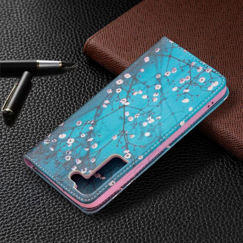 Flip Cover Samsung Galaxy S22 Plus 5G Branches Fleuries