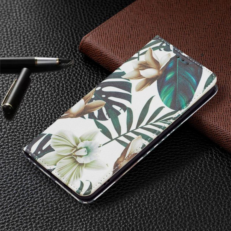 Flip Cover Samsung Galaxy S22 Plus 5G Feuilles