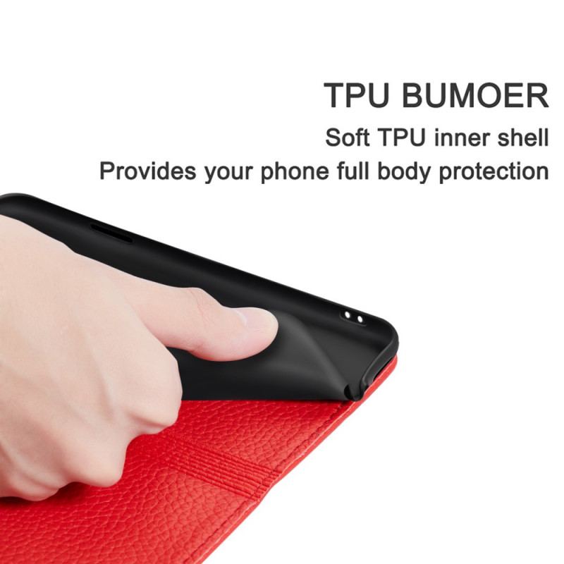 Flip Cover Samsung Galaxy S22 Plus 5G Simili Cuir Litchi Ultra Chic