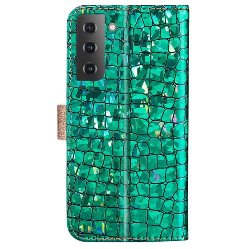 Housse Samsung Galaxy S22 Plus 5G Croco Diamants