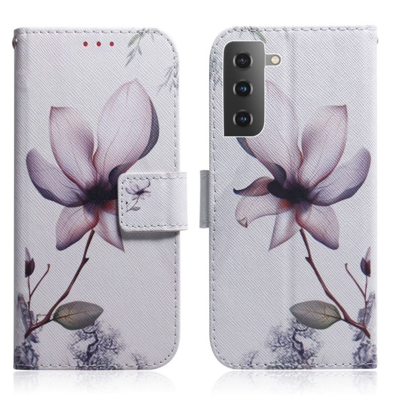 Housse Samsung Galaxy S22 Plus 5G Fleur Vieux Rose