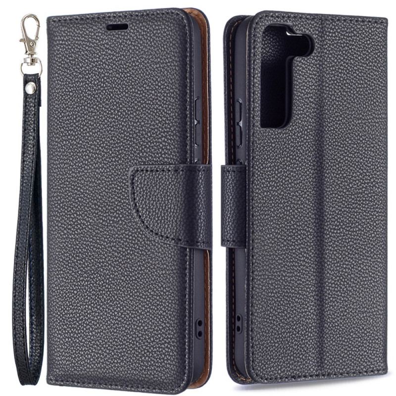 Housse Samsung Galaxy S22 Plus 5G Litchi Rabat Oblique