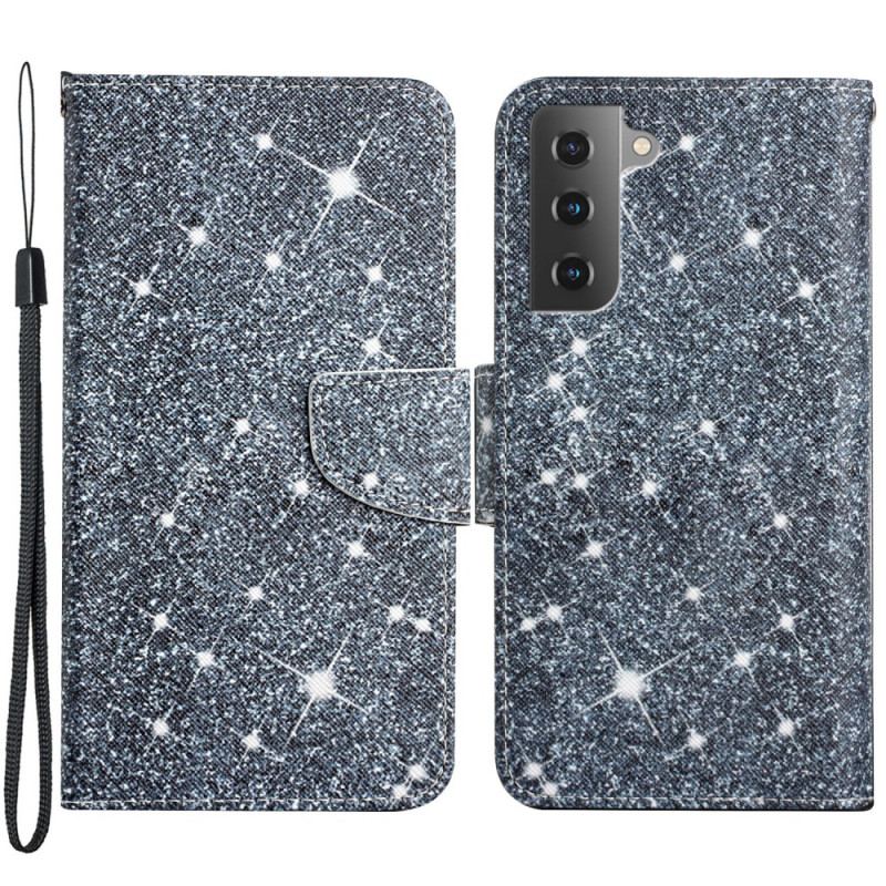 Housse Samsung Galaxy S22 Plus 5G Paillettes à Lanière