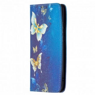 Flip Cover Huawei P50 Pro Papillons Colorés