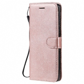 Housse Huawei P50 Pro Effet Cuir à Lanière
