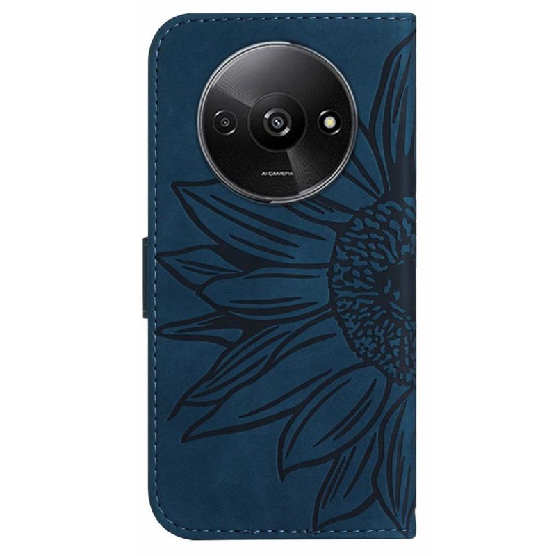 Housse Xiaomi Redmi A3 / Poco C61 Impression Tournesol à Bandoulière
