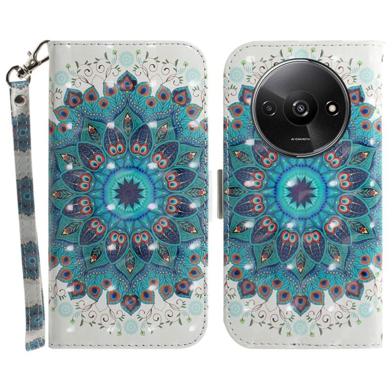 Housse Xiaomi Redmi A3 / Poco C61 Mandala Vert à Lanière