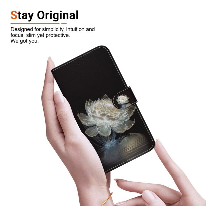 Housse Xiaomi Redmi A3 / Poco C61 Pivoine Cristal à Lanière