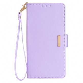 Housse Xiaomi Redmi A3 / Poco C61 Portefeuille Blocage RFID Lanière et Bandoulière