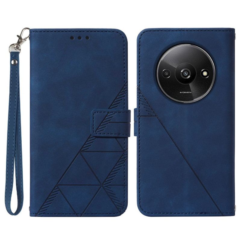 Housse Xiaomi Redmi A3 / Poco C61 Triangles à Lanière