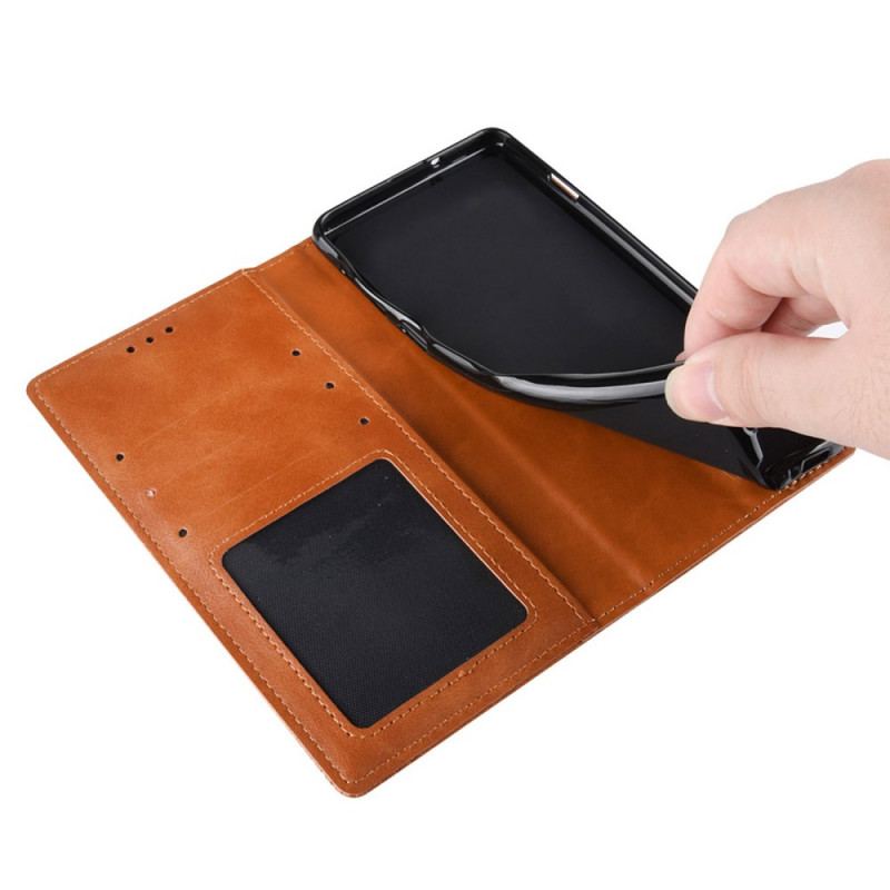 Flip Cover Realme 9i Effet Cuir Vintage Stylisé