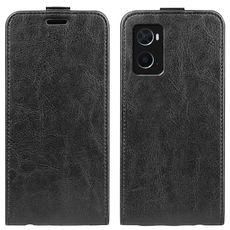 Housse Realme 9i Texture Crazy Horse à Fermeture Verticale