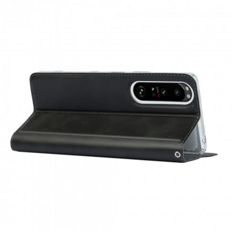 Flip Cover Sony Xperia 1 III Simili Cuir Classe à Lanière