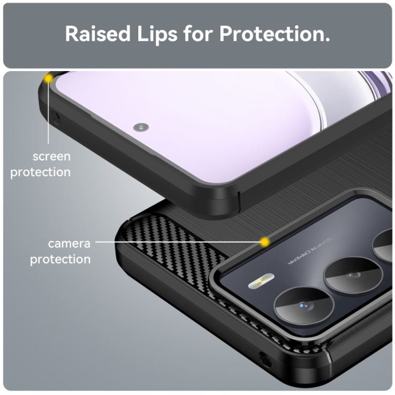 Coque Realme 14X 5G Fibre Carbone Brossée