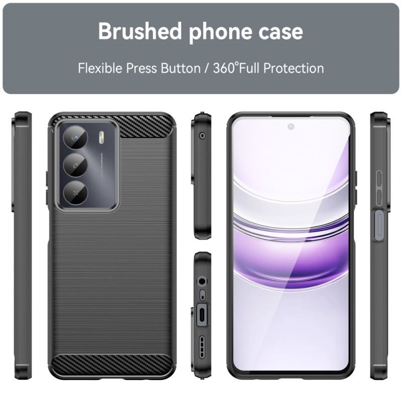 Coque Realme 14X 5G Fibre Carbone Brossée