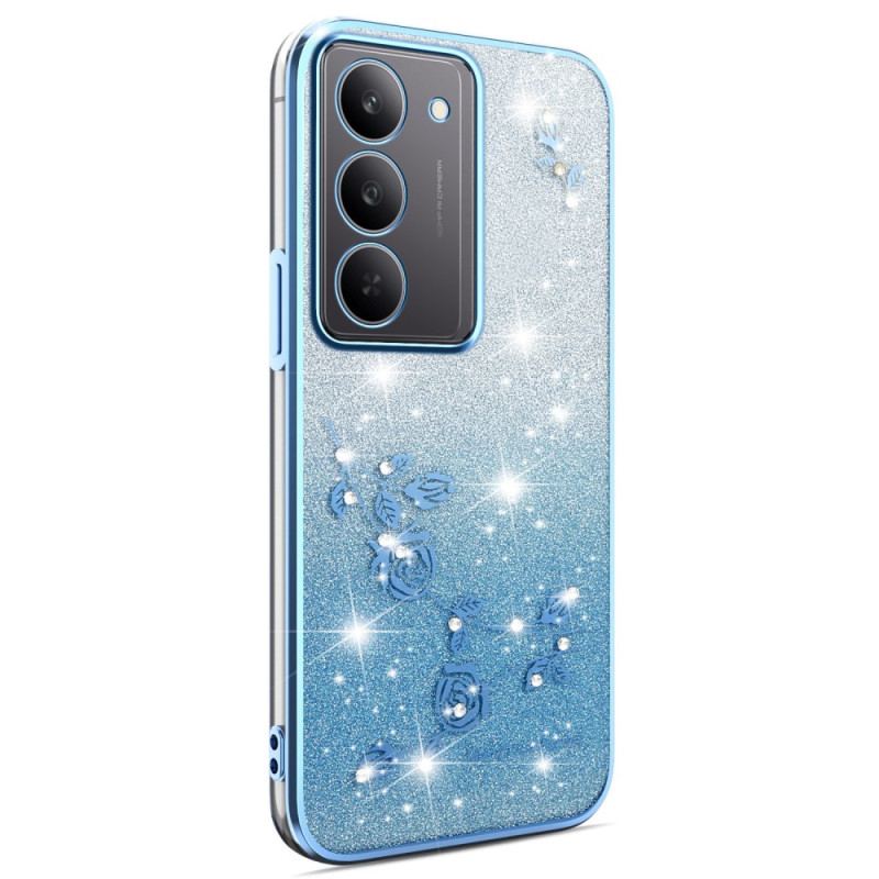 Coque Realme 14X 5G Fleurs et Strass KADEM