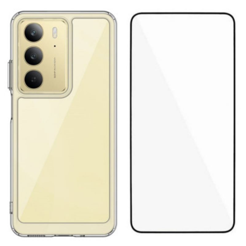 Coque Realme 14X 5G Transparente avec Protecteur Écran en Verre Trempé