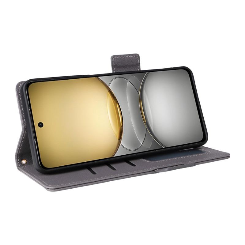 Housse Realme 14X 5G / C75 Simili Cuir Litchi à Lanière