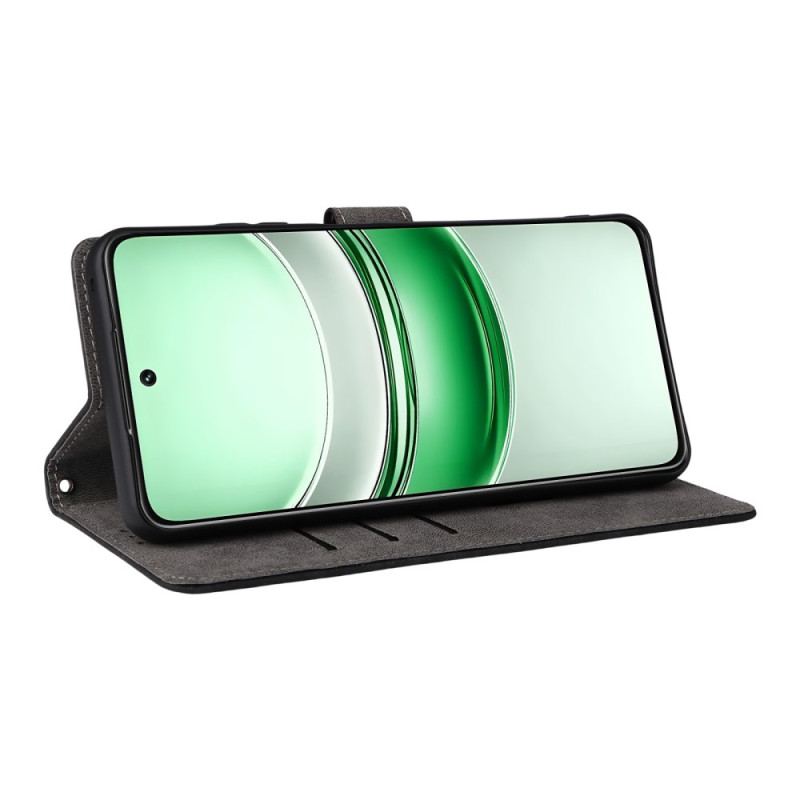 Housse Realme 14X 5G Protection RFID Cuir Effet Cuir