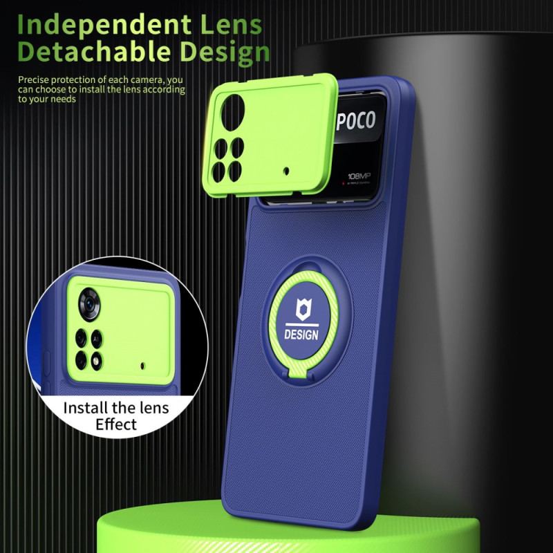 Coque Poco X4 Pro 5G Bicolore Anneau-Support