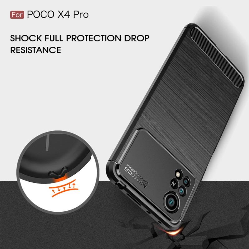 Coque Poco X4 Pro 5G Fibre Carbone Brossée