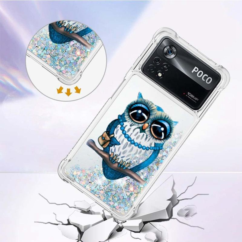 Coque Poco X4 Pro 5G Mrs Hibou Paillettes