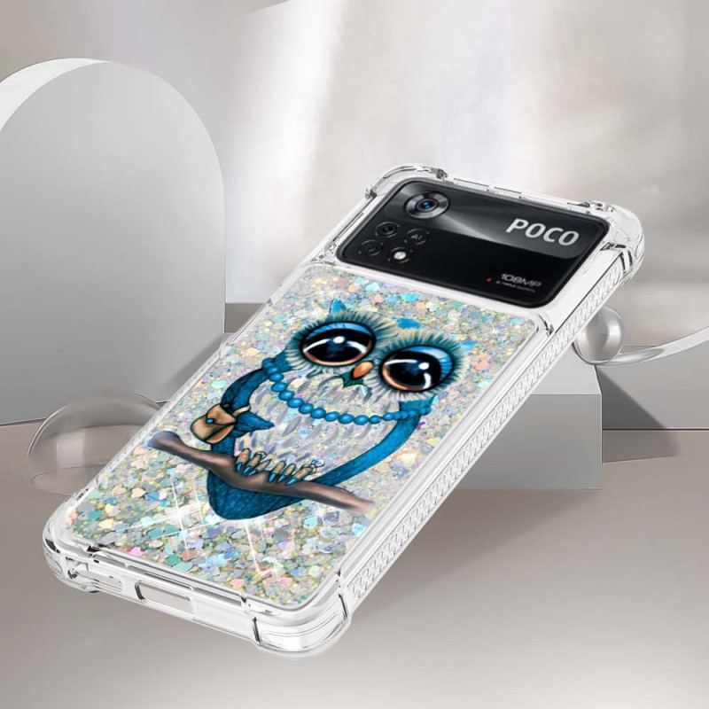 Coque Poco X4 Pro 5G Mrs Hibou Paillettes