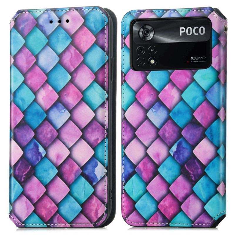 Flip Cover Poco X4 Pro 5G Design RFID Caseneo