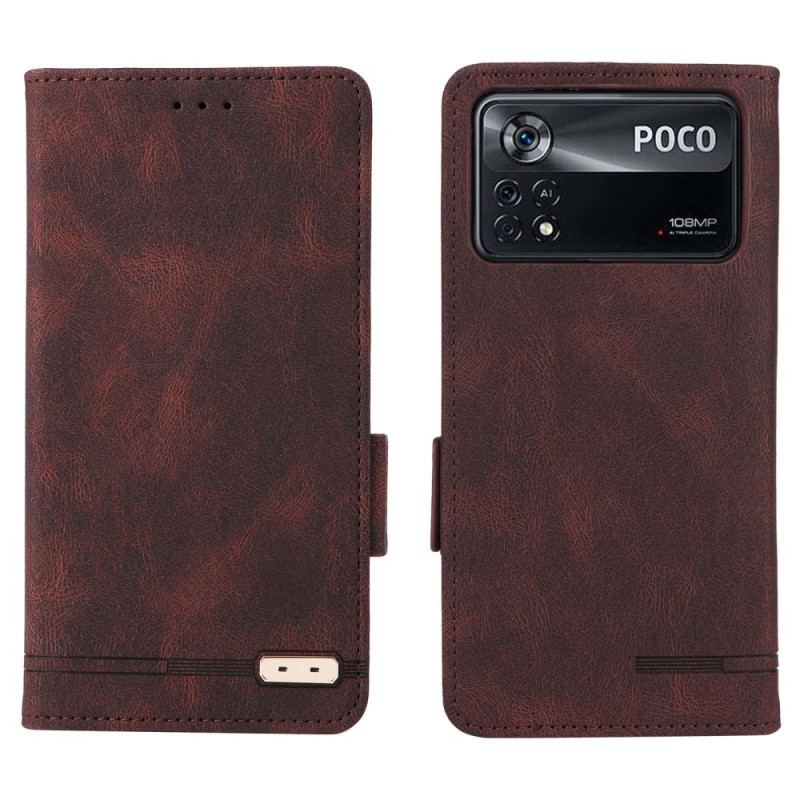 Flip Cover Poco X4 Pro 5G Effet Cuir Stylé