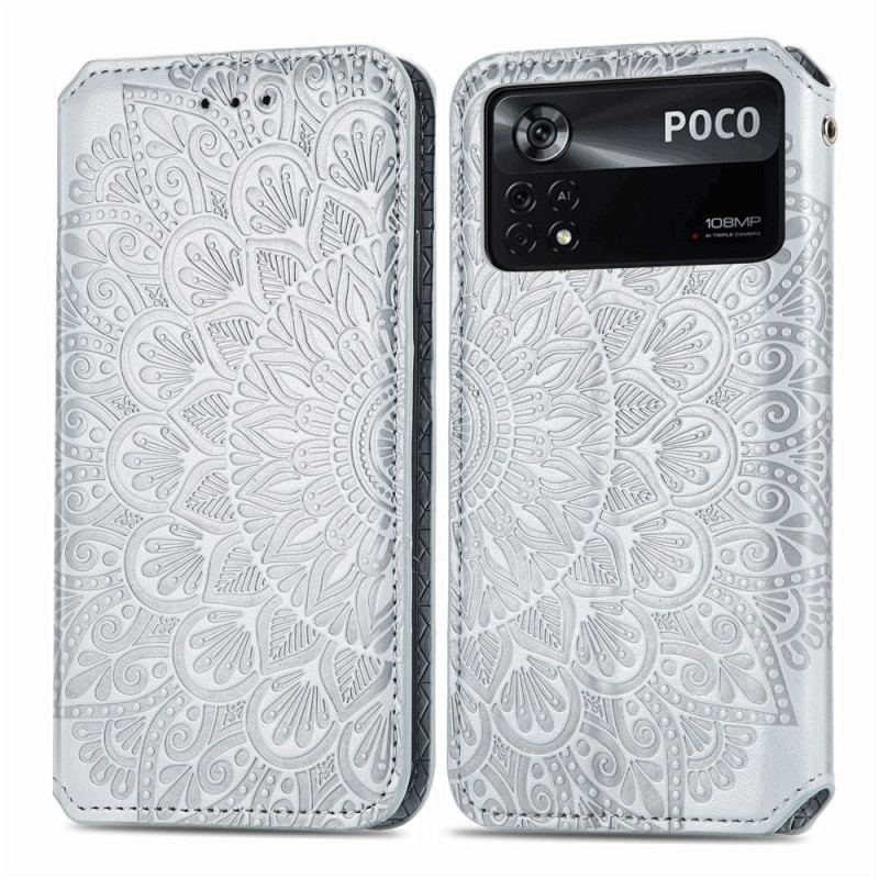 Flip Cover Poco X4 Pro 5G Feuilles Tribales