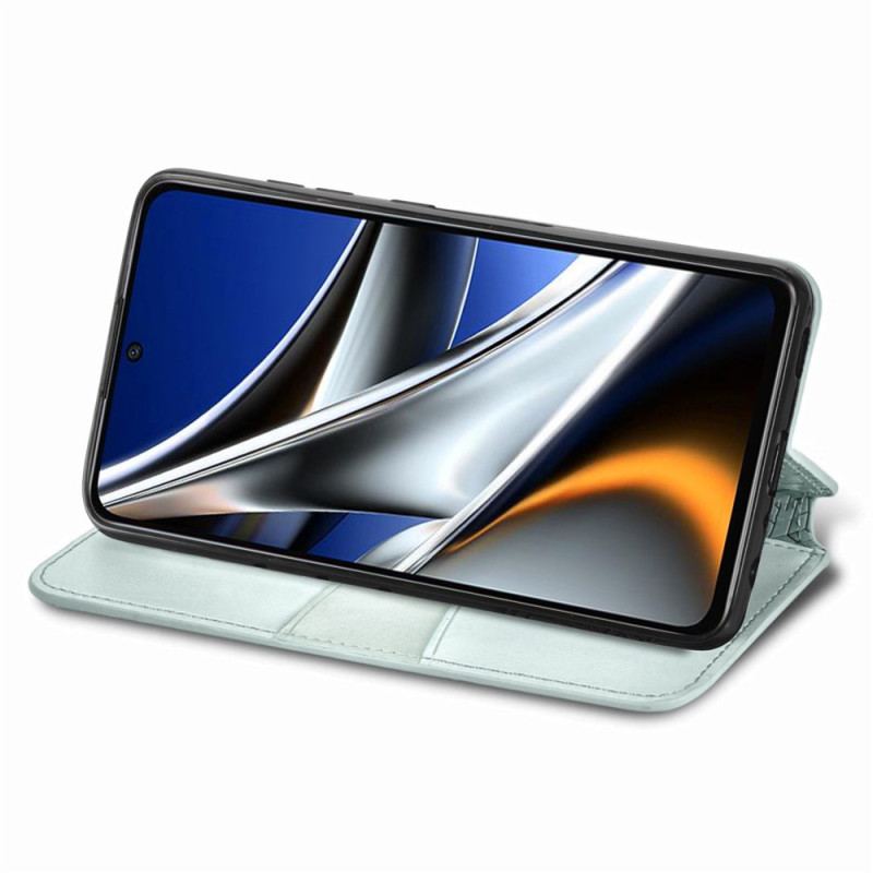Flip Cover Poco X4 Pro 5G Feuilles Tribales