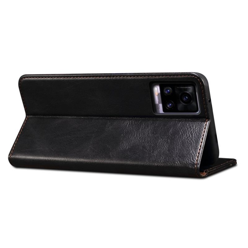 Flip Cover Poco X4 Pro 5G Simili Cuir Ciré