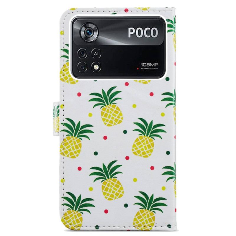 Housse Poco X4 Pro 5G Ananas à Lanière