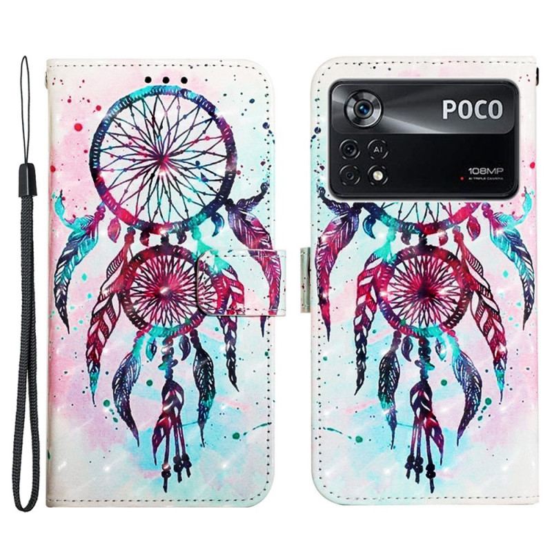 Housse Poco X4 Pro 5G Attrape Rêves à Lanière