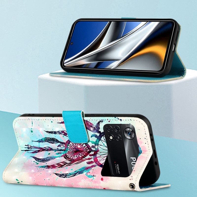 Housse Poco X4 Pro 5G Attrape Rêves à Lanière