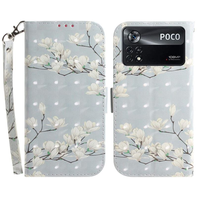 Housse Poco X4 Pro 5G Branches Fleuries