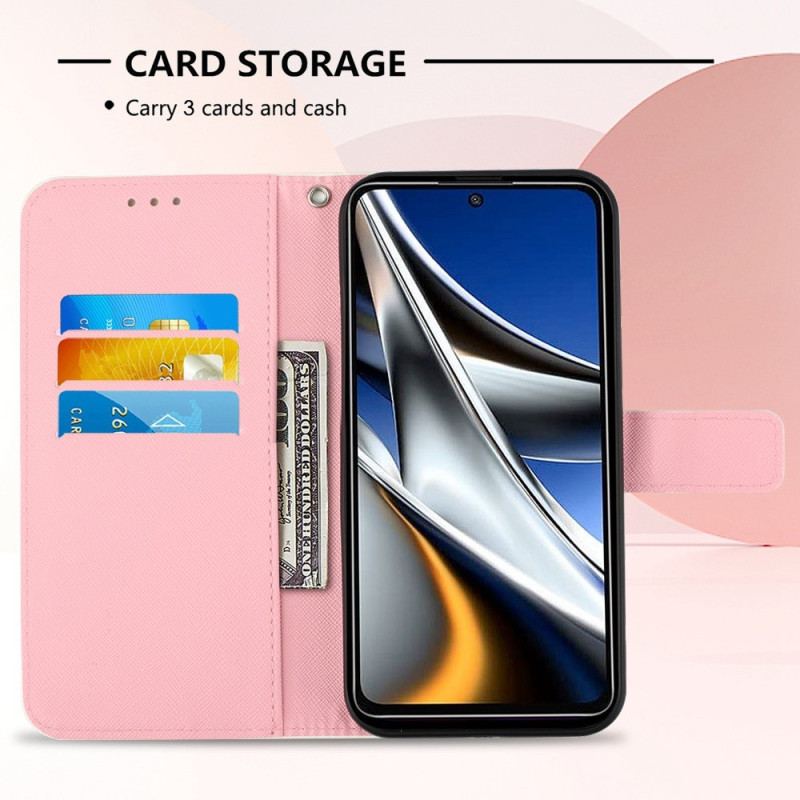 Housse Poco X4 Pro 5G Coquelicot à Lanière