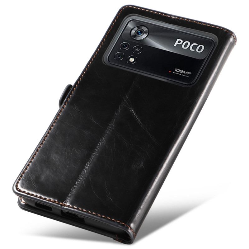 Housse Poco X4 Pro 5G Effet Cuir Ciré GQ.UTROBE