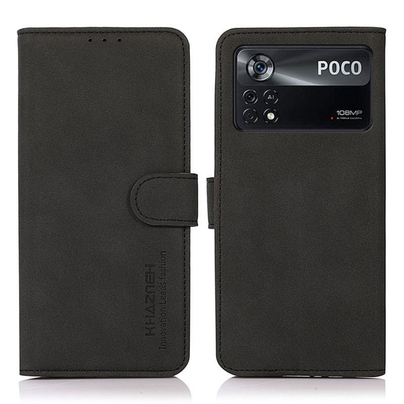 Housse Poco X4 Pro 5G Effet Cuir Fashion KHAZNEH