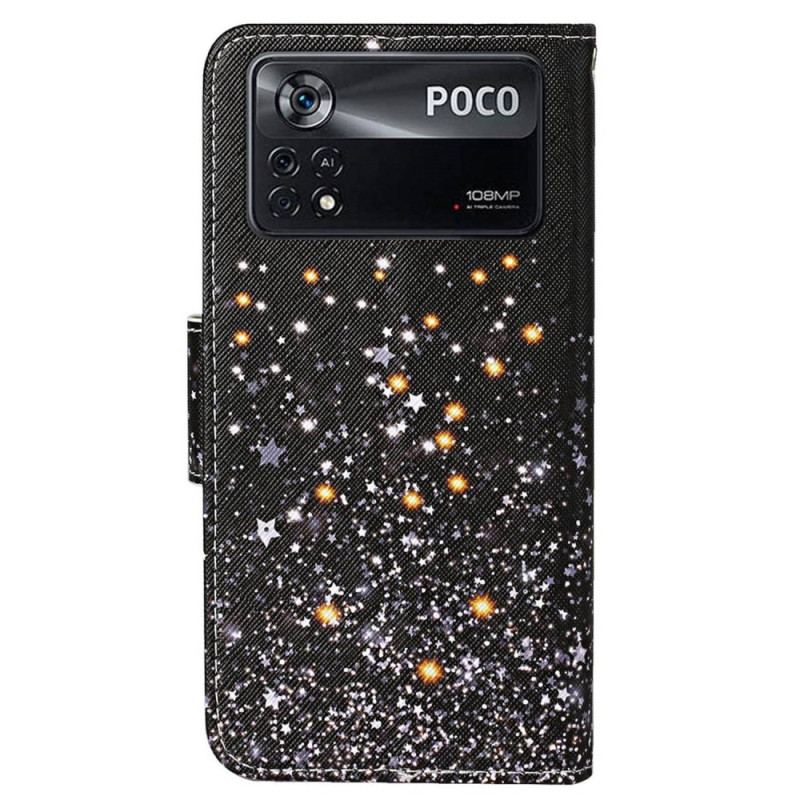 Housse Poco X4 Pro 5G Effet Paillettes à Lanière