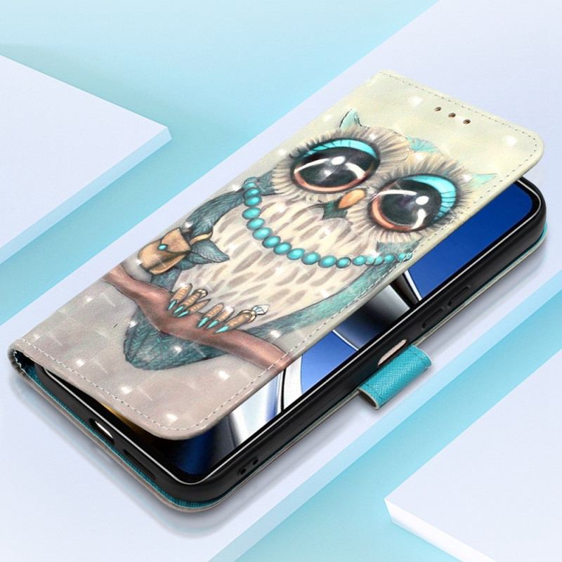 Housse Poco X4 Pro 5G Miss Hibou à Lanière