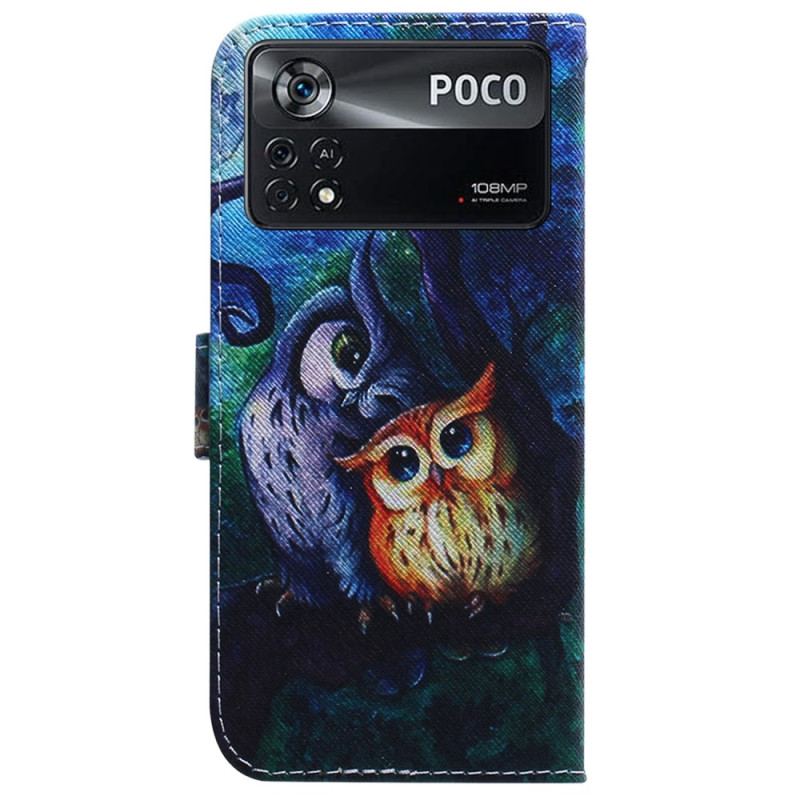 Housse Poco X4 Pro 5G Peinture Hiboux