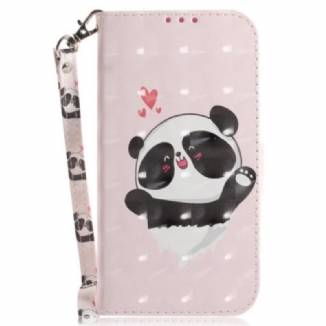 Housse Poco X4 Pro 5G Petit Panda à Lanière