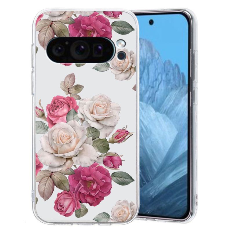 Coque Google Pixel 9 Pivoines