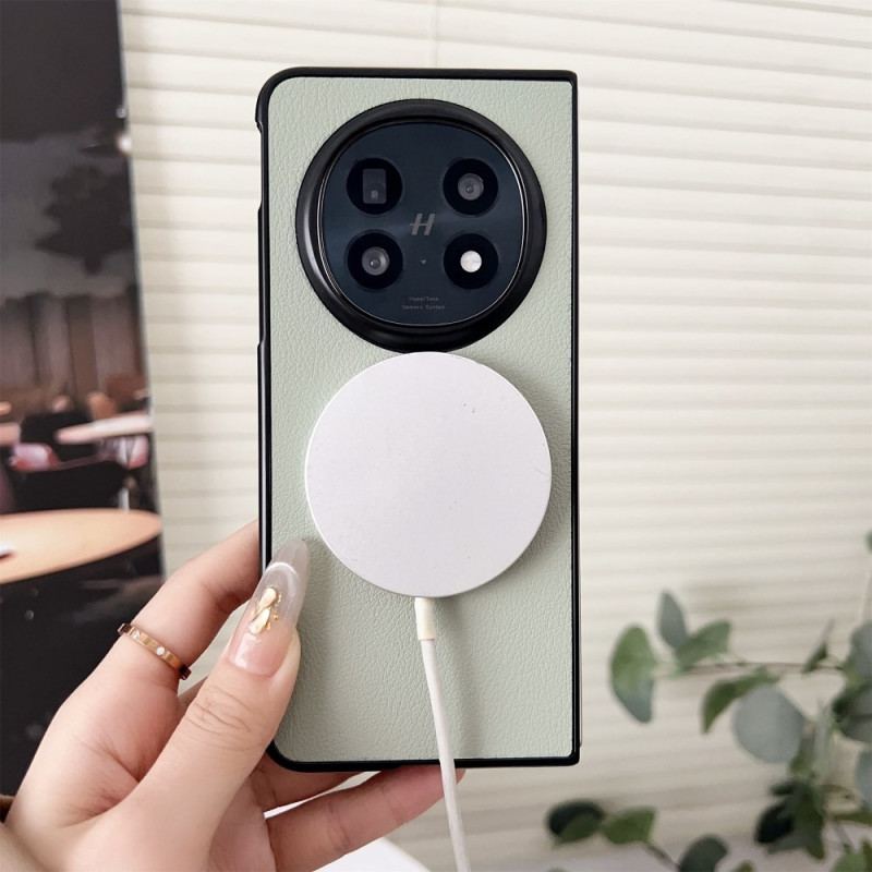 Coque Oppo Find N5 5G Compatible MagSafe Effet Cuir