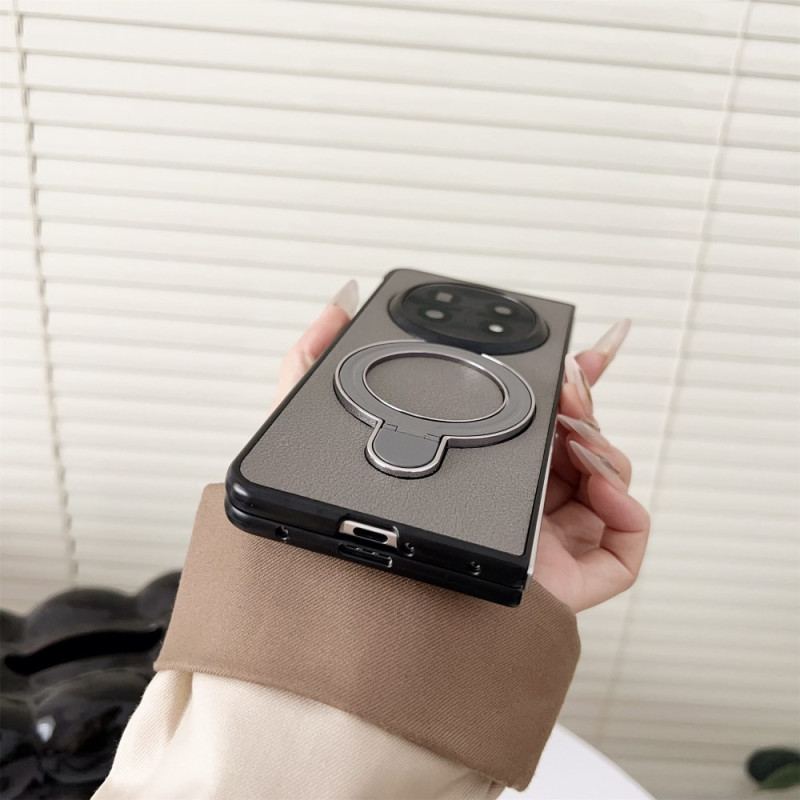 Coque Oppo Find N5 5G Simili Cuir Anneau-Support