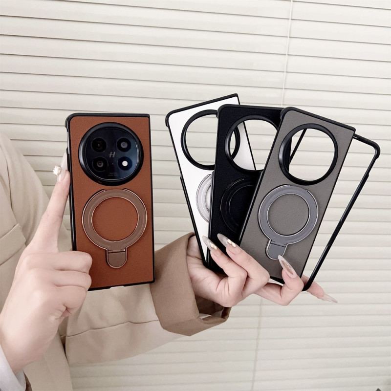 Coque Oppo Find N5 5G Simili Cuir Anneau-Support