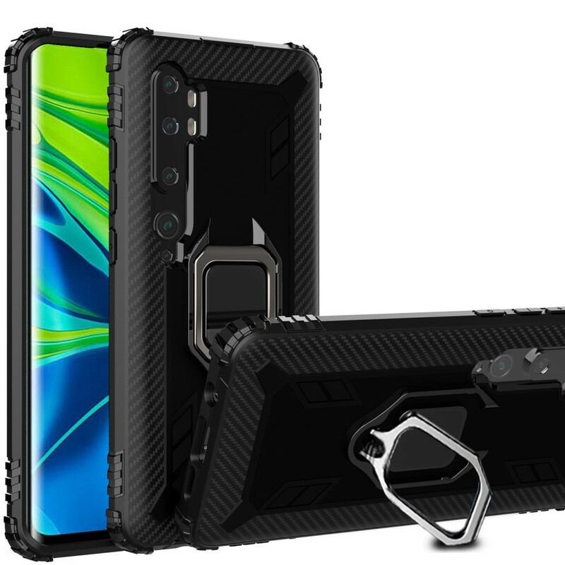 Coque Xiaomi Mi Note 10 / Note 10 Pro Ring et Fibre Carbone