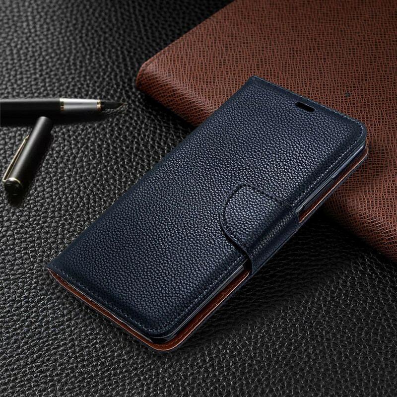 Housse Xiaomi Mi Note 10 / Note 10 Pro Effet Cuir Litchi Coloré à Lanière